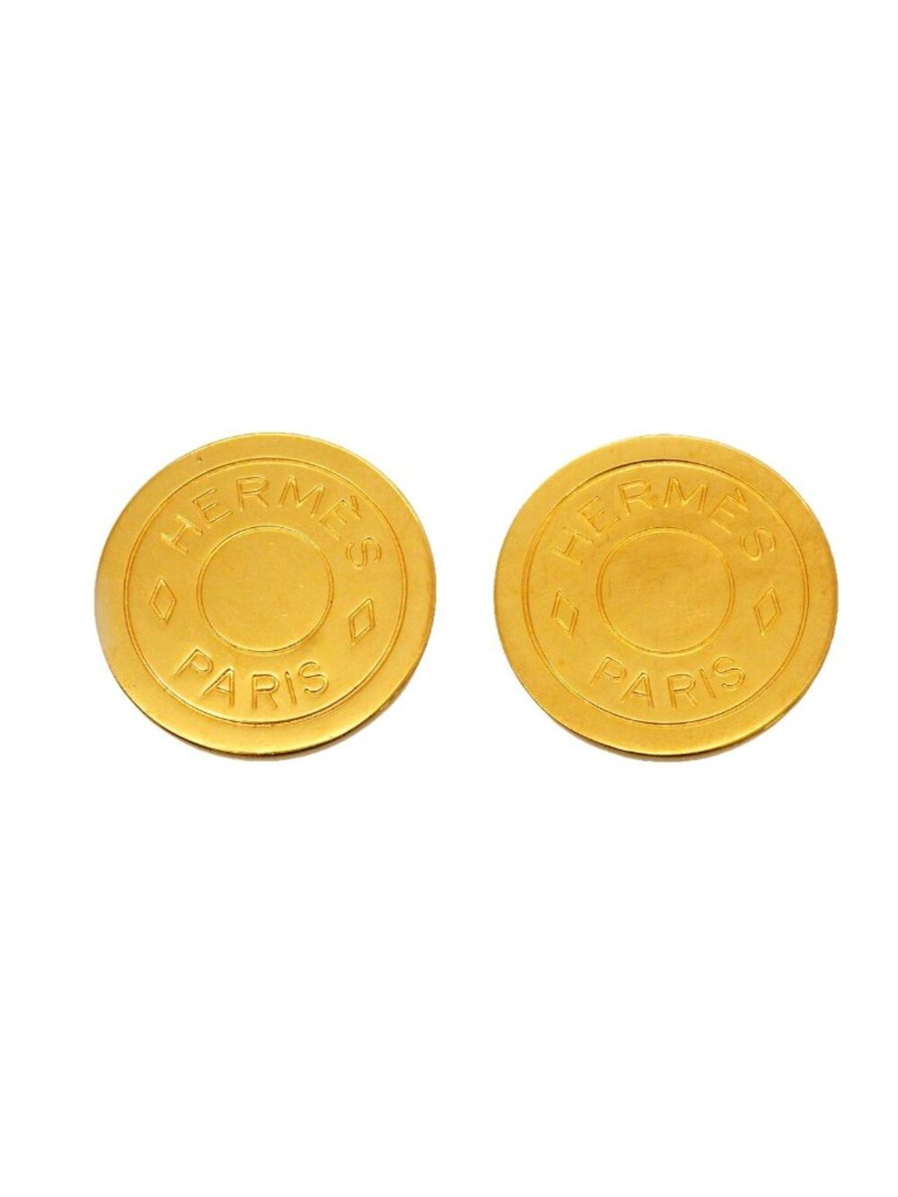 Hermes Earrings Sellier Gold Plated